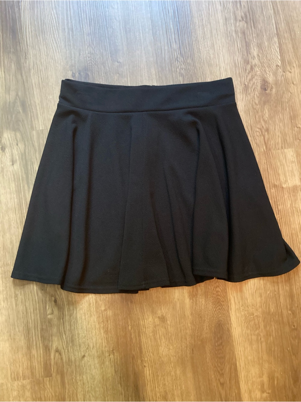 Urban CoCo Textured Black Skater Skirt Large